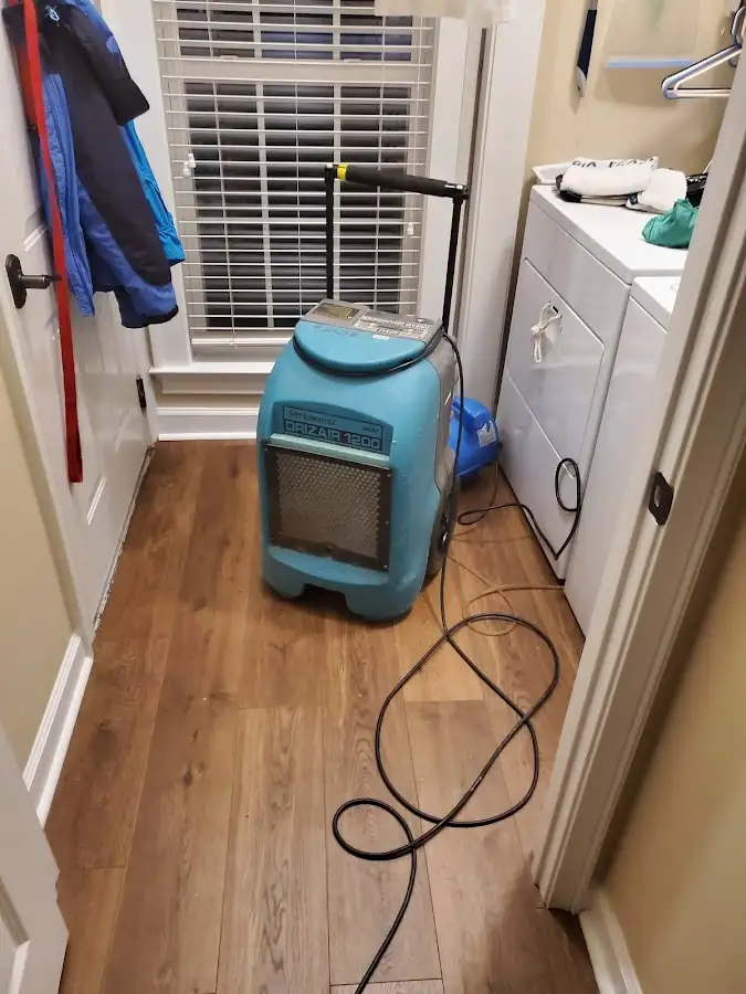 Commercial dehumidifier deployed for Flood Damage Cleanup in Chesapeake