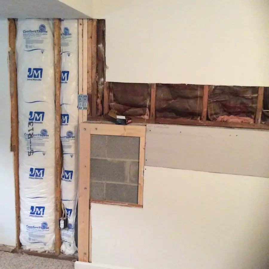 Wall insulation replacement during Contents Cleaning & Restoration in Chesapeake